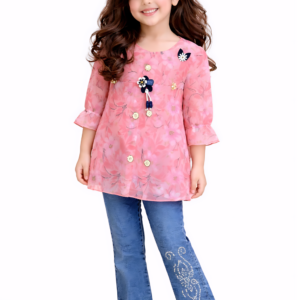 little charm pink floral 2 piece set